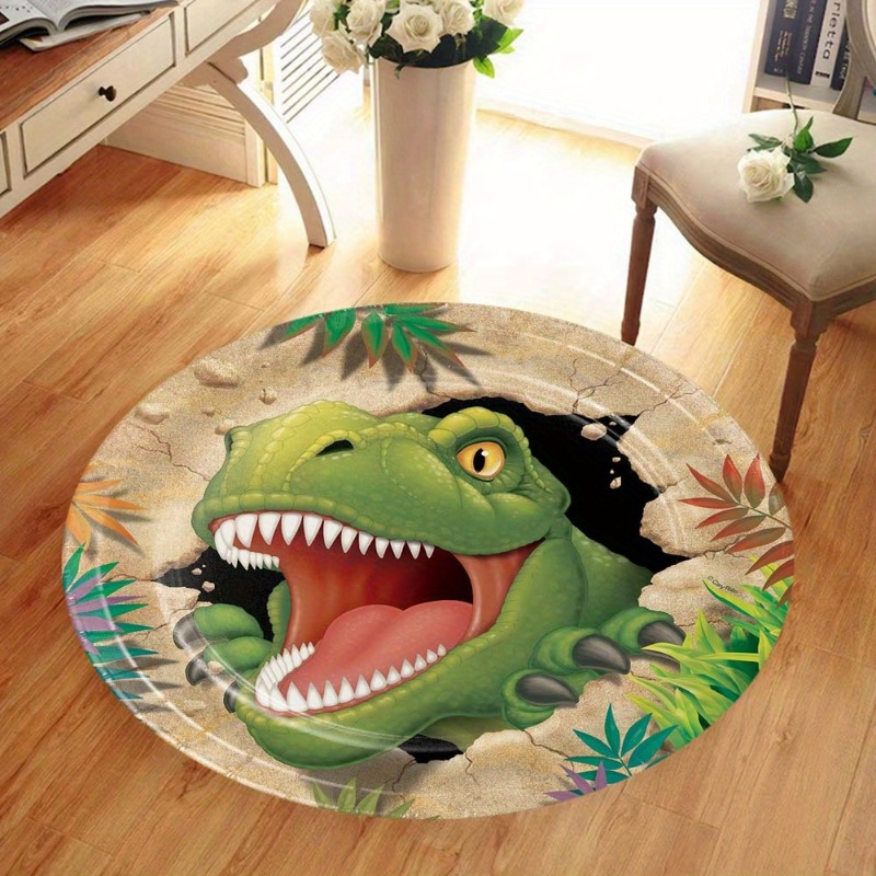 Commercial Printing Products - VIKAMA 3D Dinosaur T-Rex Round Mat,