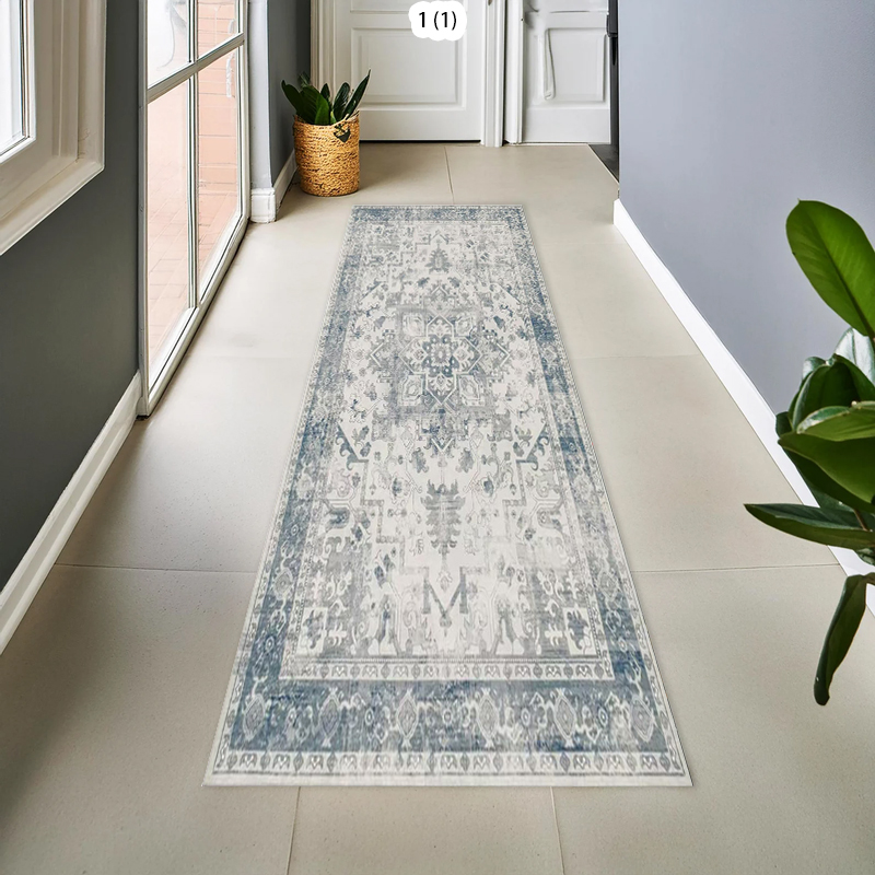 Commercial Printing And Graphics - Light Colored Minimalist Graphic Runner Rug
