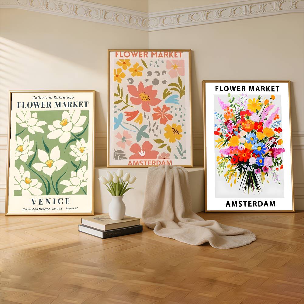 Flower Market Wall Art Colorfu – Commercial Printing Market Bewertung und Preis