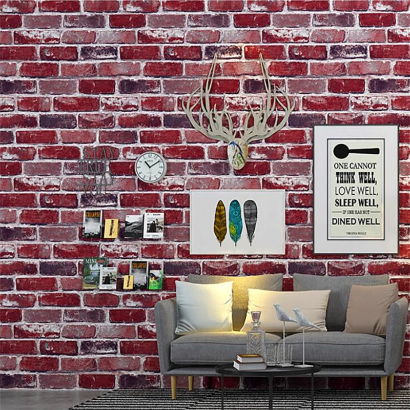 Vintage Red Brick Wallpaper Se – Commercial Wallpaper Printing Bewertung und Preis