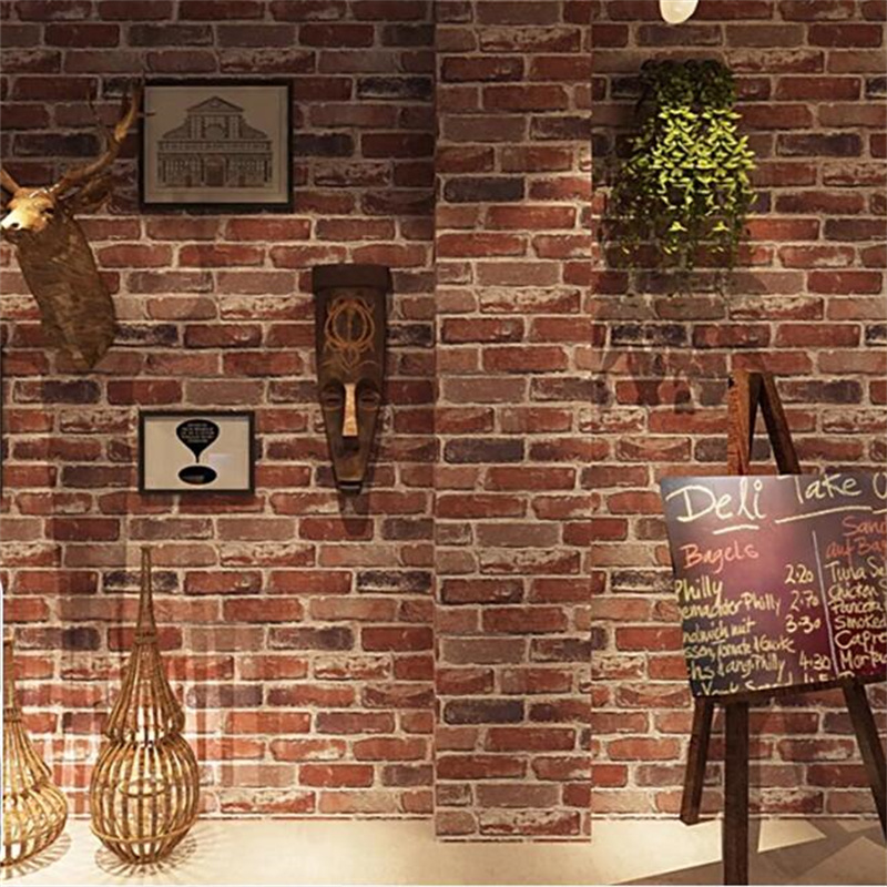 Vintage Red Brick Wallpaper Se – Commercial Wallpaper Printing Bewertung und Preis