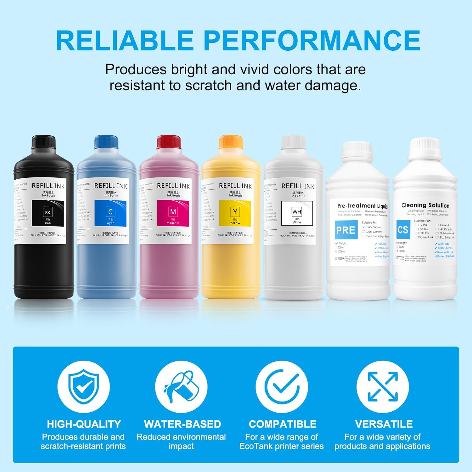 5Colors 1000ML DTG Ink Direct  – Direct To Garment Ink Bewertung und Preis